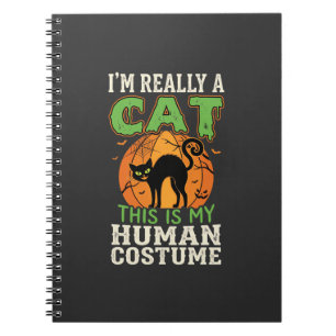Carnet Déguisement Humain Chat Halloween Création Drôle