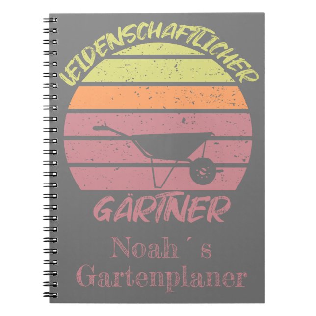Carnet dein Nom personnalisierbares Design Gärtner (Devant)