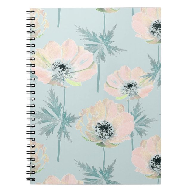 Carnet Delicate pink anemones (Devant)