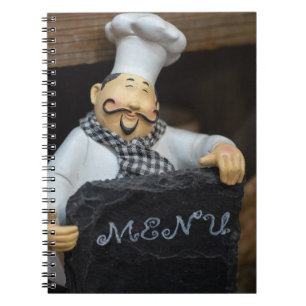 Carnet Délices culinaires Attente : Chef avec menu