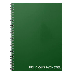 Carnet Delicious Monster green color name