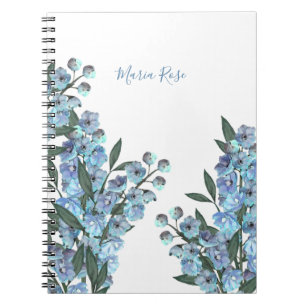 Carnet Delphinium bleu