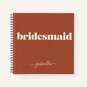 Carnet Demoiselle d'honneur Simple Minimaliste Moderne No