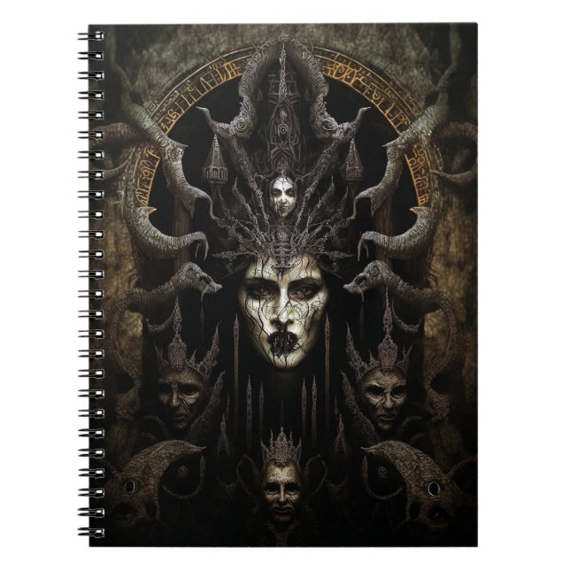 Carnet Demon Femme Monster Horreur Art (Devant)