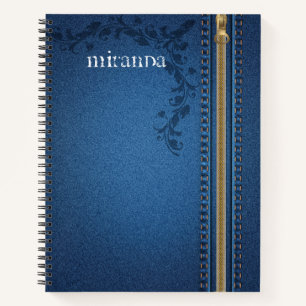 Carnet Denim aux Jeans peints à la floraison
