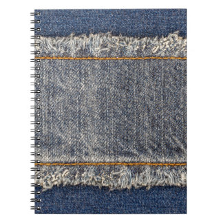Carnet Denim Blue Jeans : Décontracté Double Patch