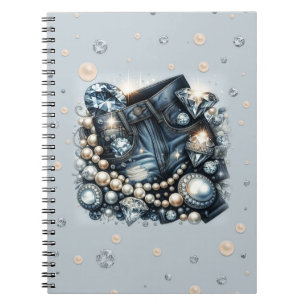 Carnet Denim Diamonds & Pearls Jeans Bling