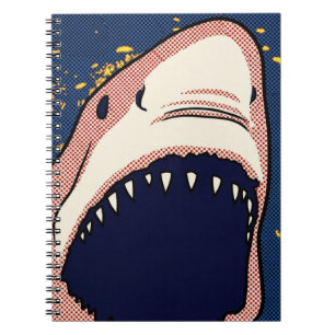Carnet Dent de requin en demi-teintes Pop Art Panneau de