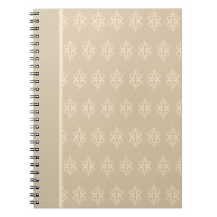 Carnet dentelle beige et crème