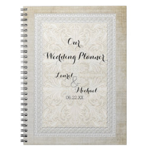 Carnet Dentelle rustique wedding planner w Lin Vintage vi