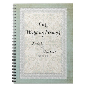 Carnet Dentelle rustique wedding planner w Lin Vintage vi