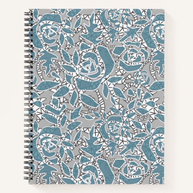 Carnet Dentelle sans couture roses romantique rétro vinta (Devant)