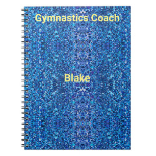 Carnet d'entraîneur Blue Personnalisé Gymnastique