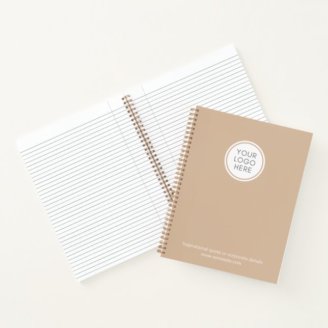Carnet d'entreprise avec logo et informations comm (Intérieur)