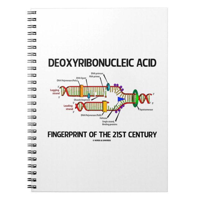 Carnet Déoxyribonucleic Acid Doigts Of 21st Century (Devant)