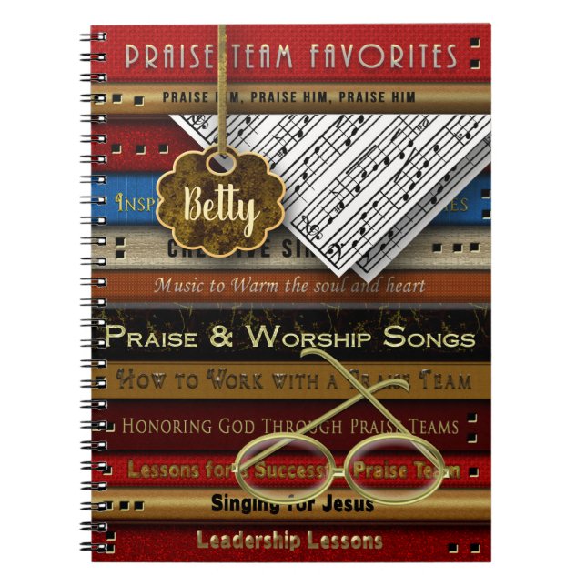 Carnet D'ÉQUIPE DE LOISIR - LIVRES MUSICAUX/VERRES (Devant)