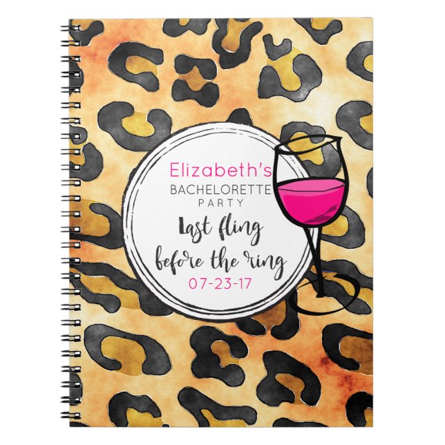 Carnet Dernière Fling Avant Le Ring Wild Bachelorette Par (Devant)