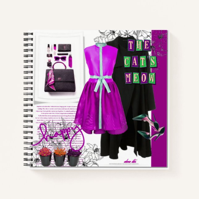 Carnet Derniers styles Mode Set Vêtements Art Blank (Devant)
