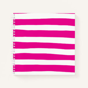 Carnet Des bandes inégales en Magenta et Blanc