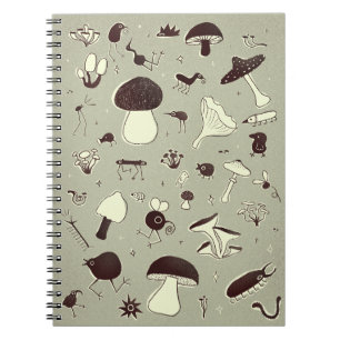 Carnet des champignons et des créatures forestière