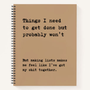 Carnet Des choses que je dois faire mais qui ne vont prob