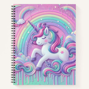 carnet des étoiles d'or rose unicorne
