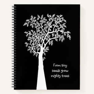 Carnet Des graines minuscules pousser des arbres puissant