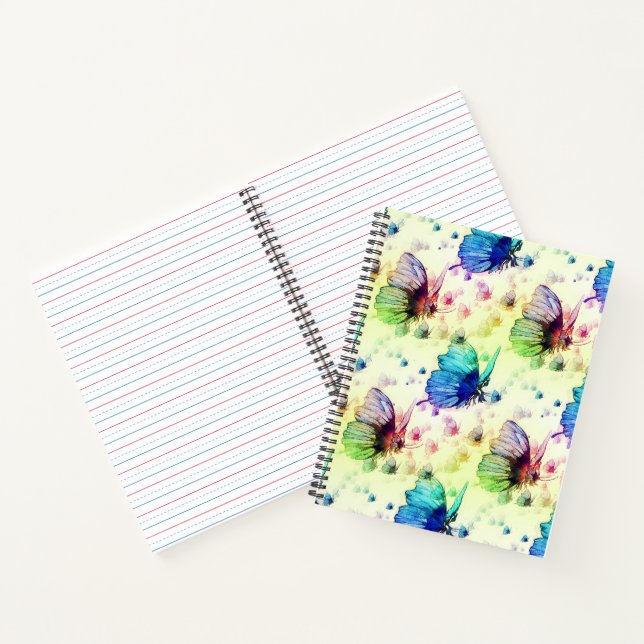 Carnet des papillons aquarelle (Intérieur)