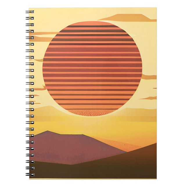 Carnet Desert Sunset Rust Orange et Brown (Devant)