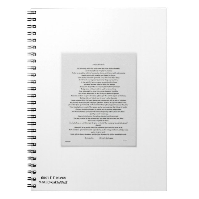 CARNET DESIDERATA (Devant)