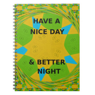 Carnet Design circulaire "Bonne journée et meilleure nuit