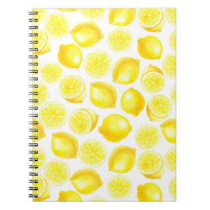 Carnet Design citrons aquarelle