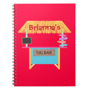 Carnet Design de barre Tiki rose chaud