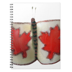 Carnet Design de papillon du drapeau canadien
