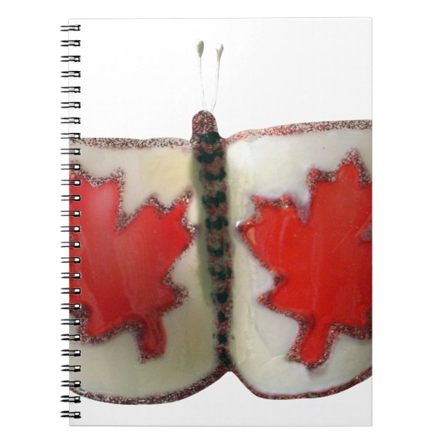 Carnet Design de papillon du drapeau canadien (Devant)