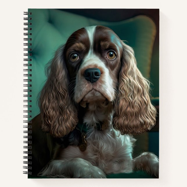 Carnet Design de portrait classique de Cocker Spaniel élé (Devant)