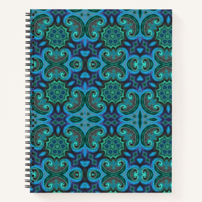 Carnet Design en dalles bleu profond (Devant)