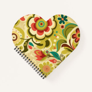 Carnet Design rétro vintage vert clair