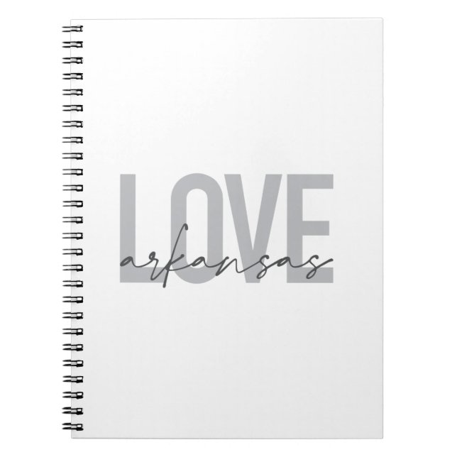 Carnet Design urbain, moderne, simple, cool Love Arkansas (Devant)