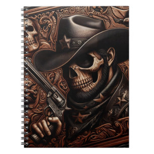 Carnet Desperado Décès : Le crâne brandissant des armes à