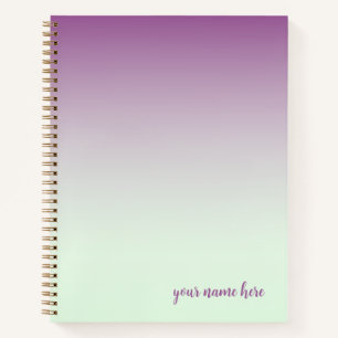Carnet d'esquisse personnalisée à la menthe et au 