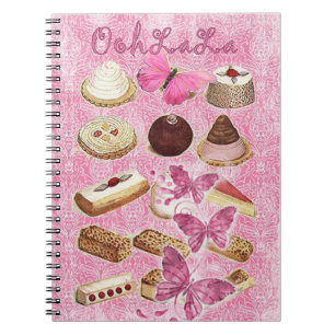 Carnet dessert français de gâteau de biscuits de
