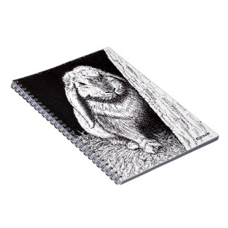 Carnet dessin animal de lapin ombragé