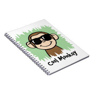 Carnet Dessin animé Clip Art Singe cool avec des lunettes