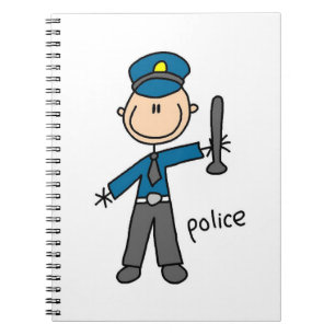Carnet Dessin animé d'agent de police