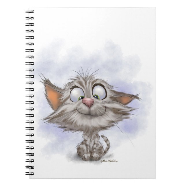 Carnet Dessin animé de chaton tabby amusant (Devant)
