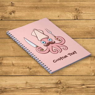 Carnet Dessin animé de chef calamar