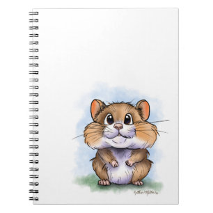 Carnet Dessin animé de hamster mignon et duveteux
