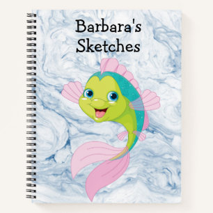 Carnet Dessin animé de poisson pour enfants