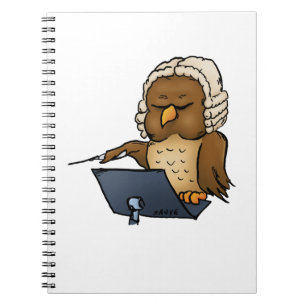 Carnet Dessin animé drôle de chef d'orchestre chouette